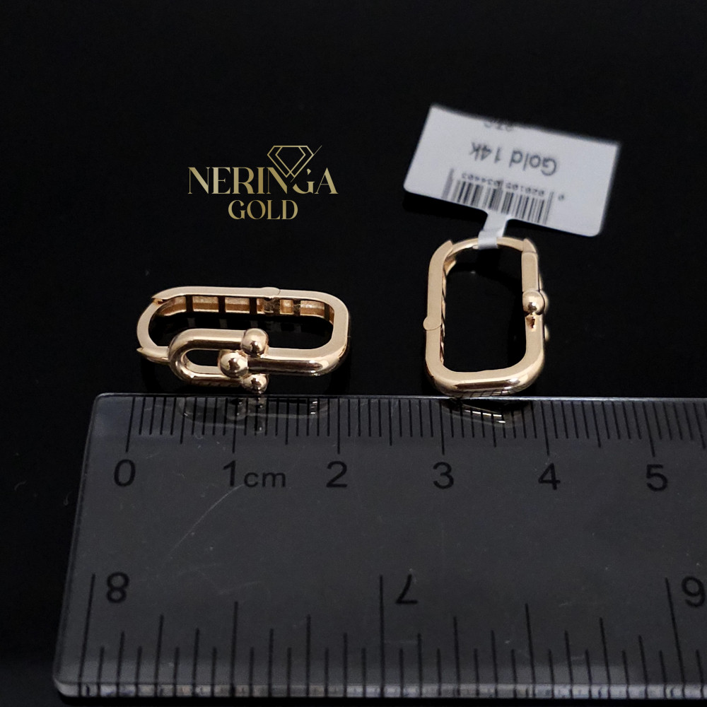 Rose gold earring #67829