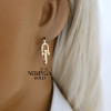 Rose gold earring #67829