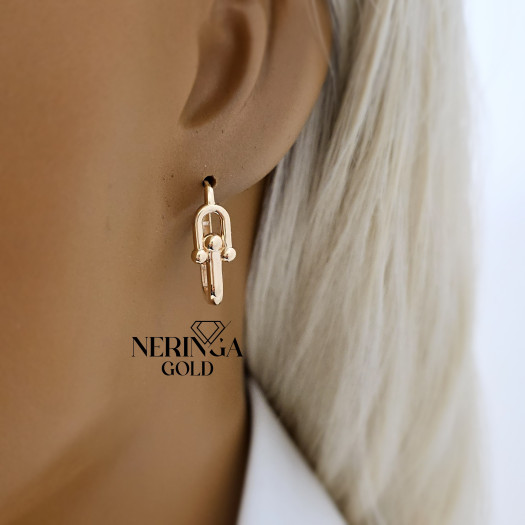 Rose gold earring #67829