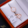 Rose gold english lock earrings #67746