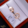 Rose gold english lock earrings #67759