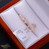Rose gold english lock earrings #67772