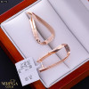 Rose gold english lock earrings #67774