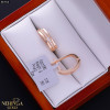 Rose gold english lock earrings #67816