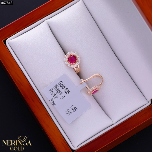 Rose gold children earrings #67843