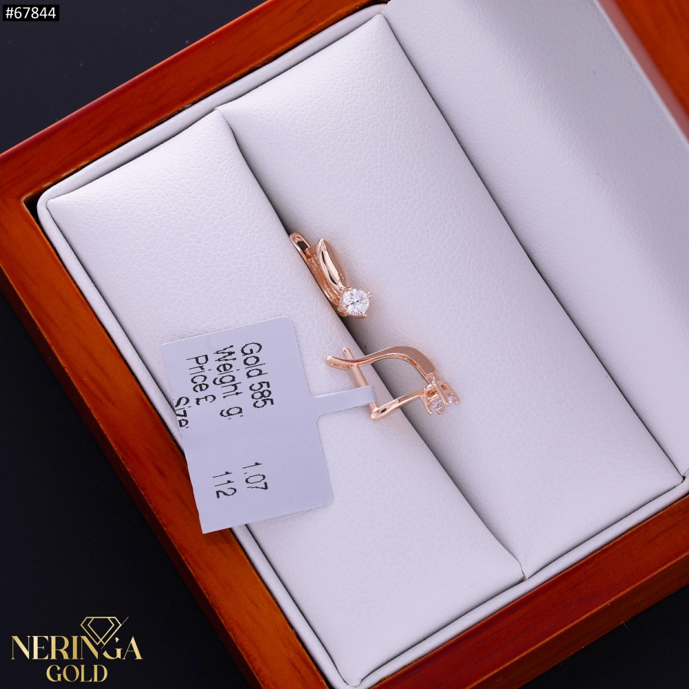 Rose gold children earrings #67844