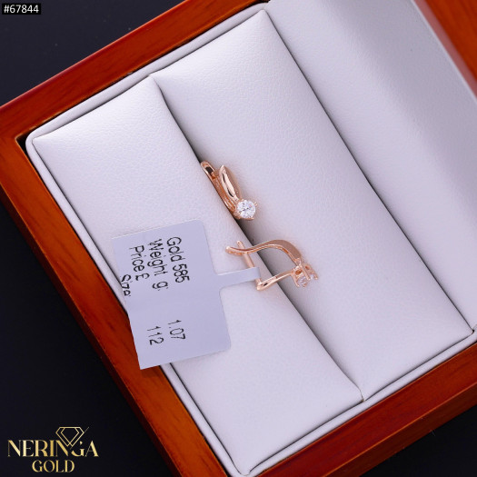 Rose gold children earrings #67844