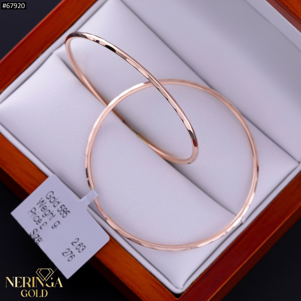 Rose gold hoop earrings #67920