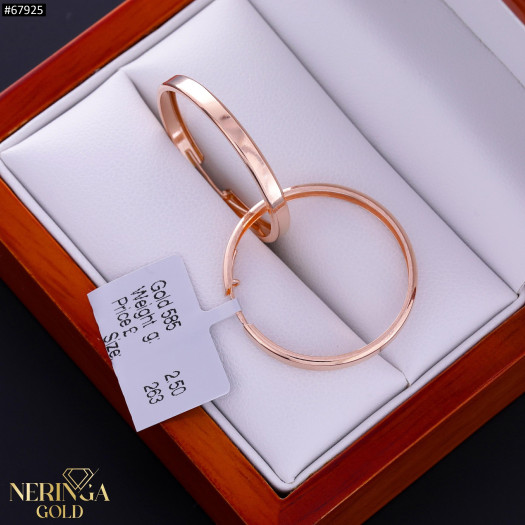 Rose gold hoop earrings #67925