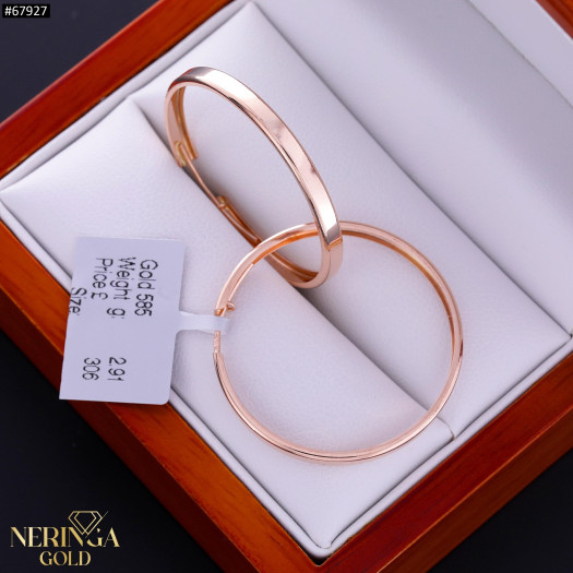 Rose gold hoop earrings #67927