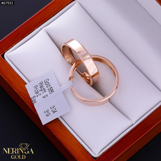 Rose gold hoop earrings #67931