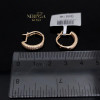 Rose gold english lock earrings #67889