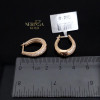 Rose gold english lock earrings #67887