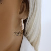 Rose gold english lock earrings #67887