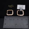 Rose gold english lock earrings #67886
