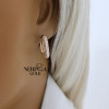 Rose gold english lock earrings #67886