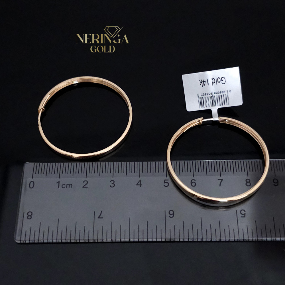 Rose gold hoop earrings #67929