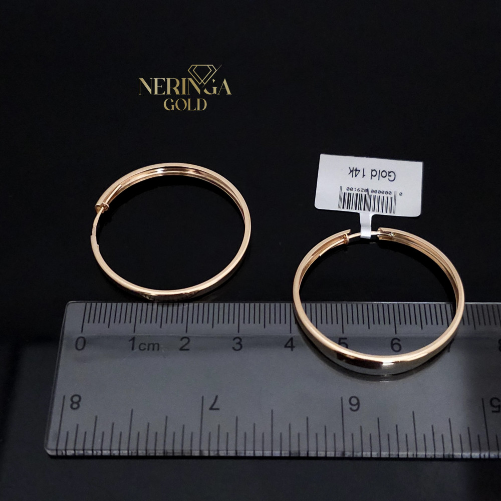 Rose gold hoop earrings #67928