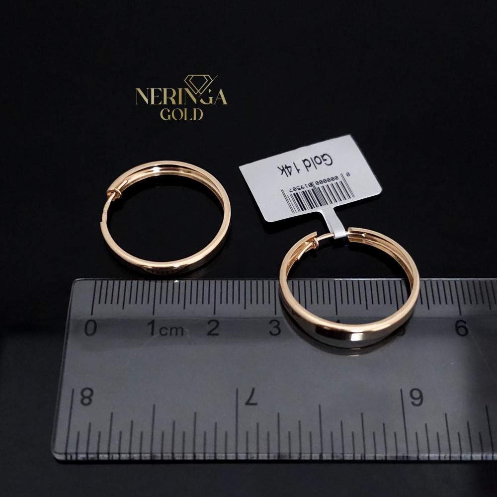 Rose gold hoop earrings #67924