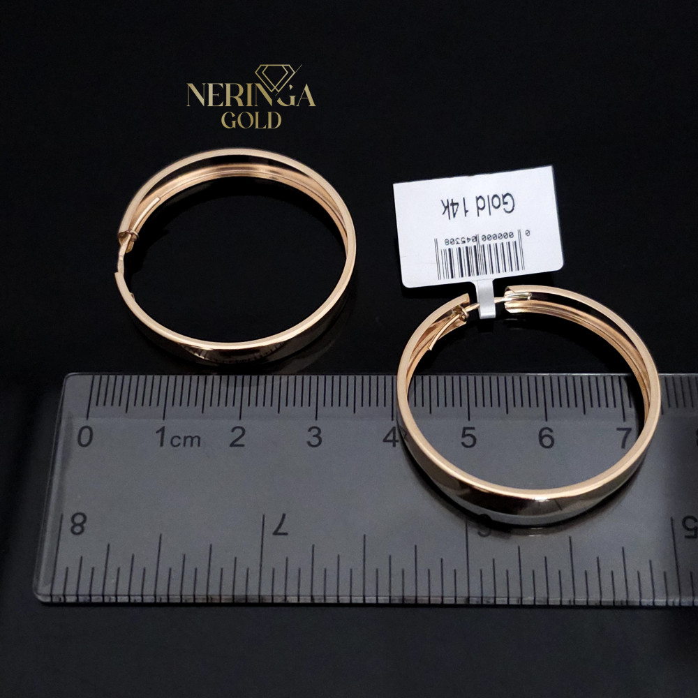 Rose gold hoop earrings #67933