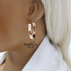 Rose gold hoop earrings #67933