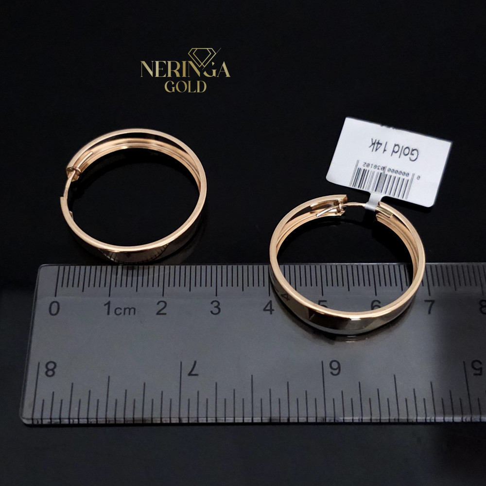 Rose gold hoop earrings #67932