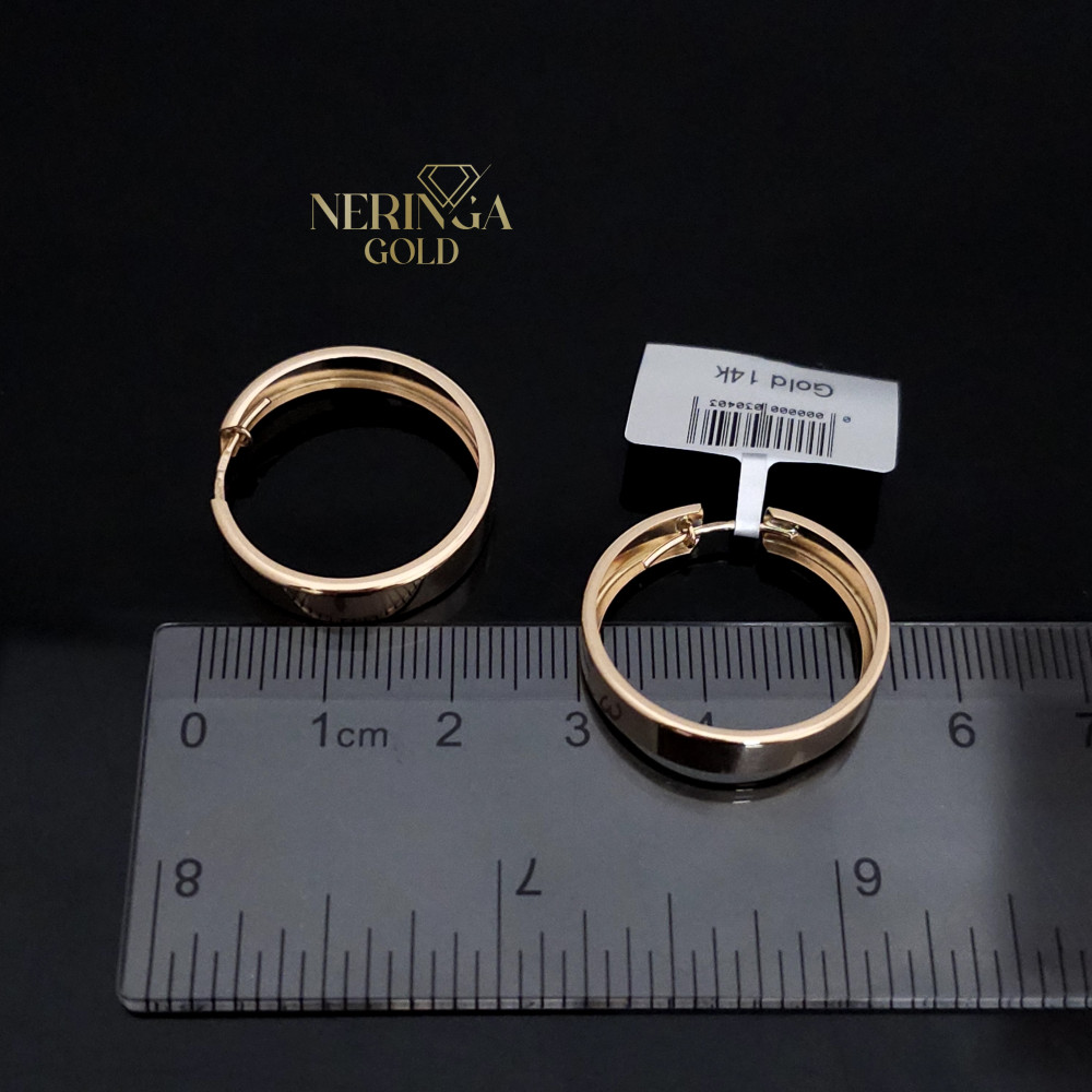 Rose gold hoop earrings #67931