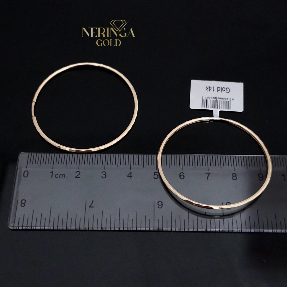 Rose gold hoop earrings #67920