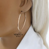 Rose gold hoop earrings #67920