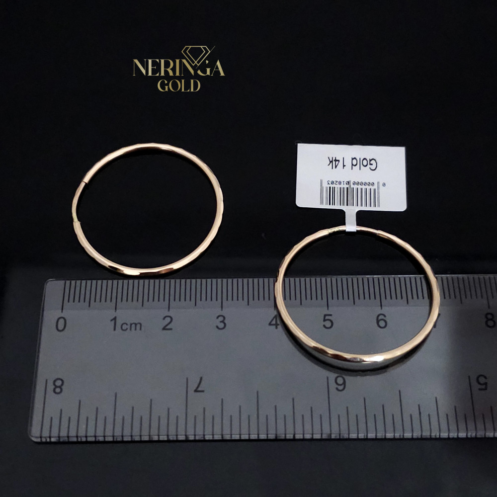 Rose gold hoop earrings #67919