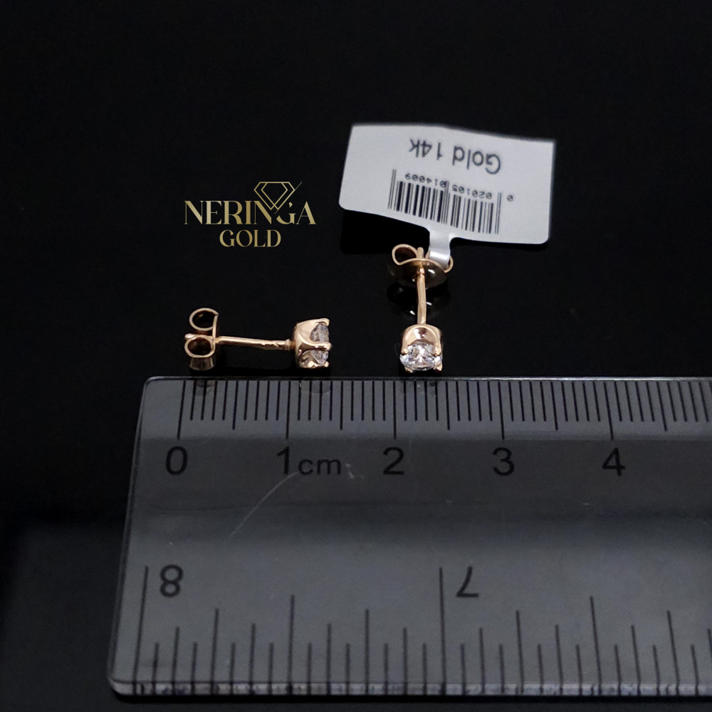 Rose gold stud earrings #67962