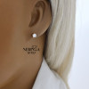 Rose gold stud earrings #67962