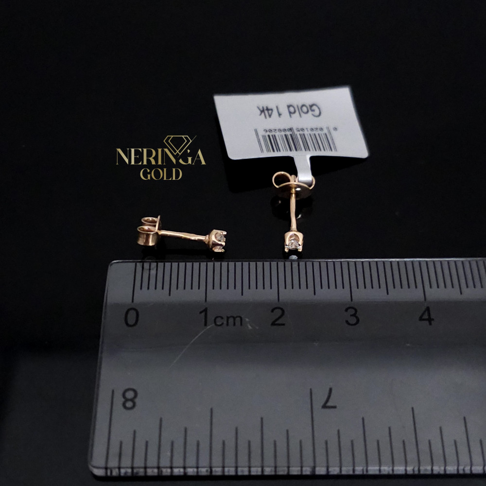 Rose gold stud earrings #67960