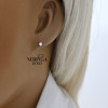 Rose gold stud earrings #67960