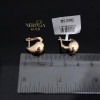 Rose gold english lock earrings #68038