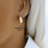 Rose gold english lock earrings #68038