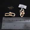 Rose gold english lock earrings #68040