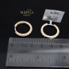 Rose gold hoop earrings #68042