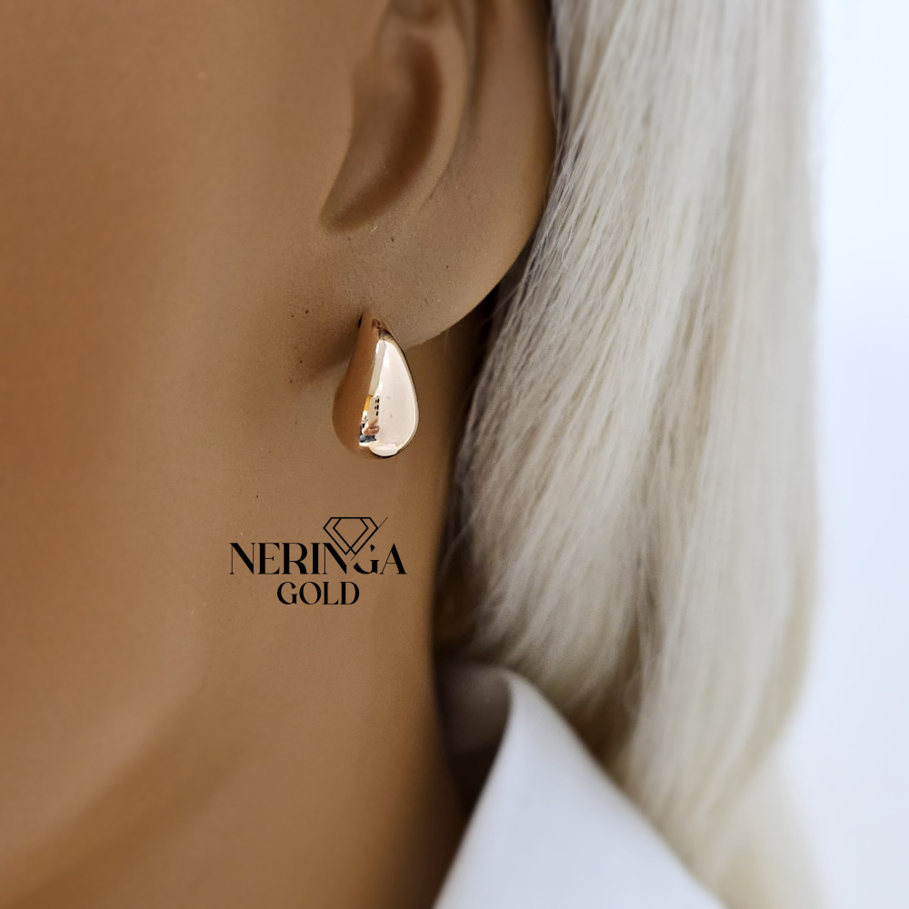 Rose gold earring #68044
