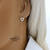 Rose gold earring #68078