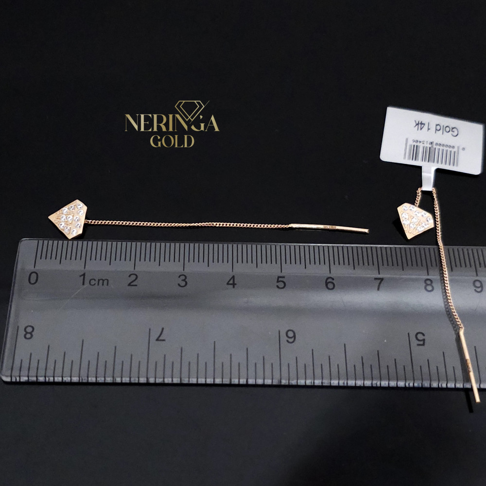 Rose gold earring #68079