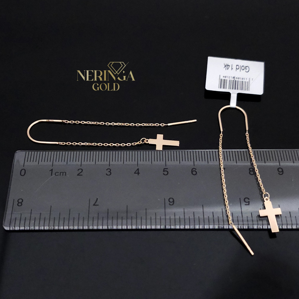 Rose gold earring #68048