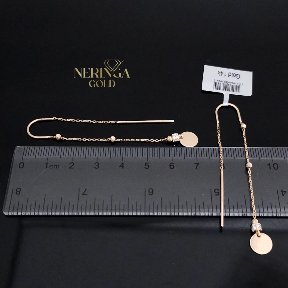 Rose gold earring #68051