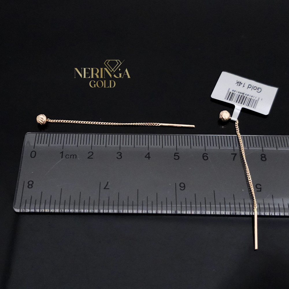 Rose gold earring #68058