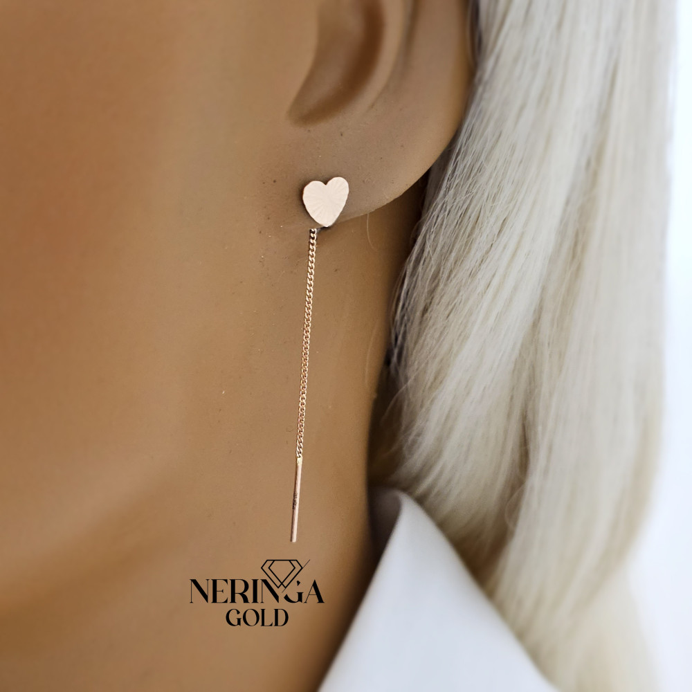 Rose gold children earrings #68055