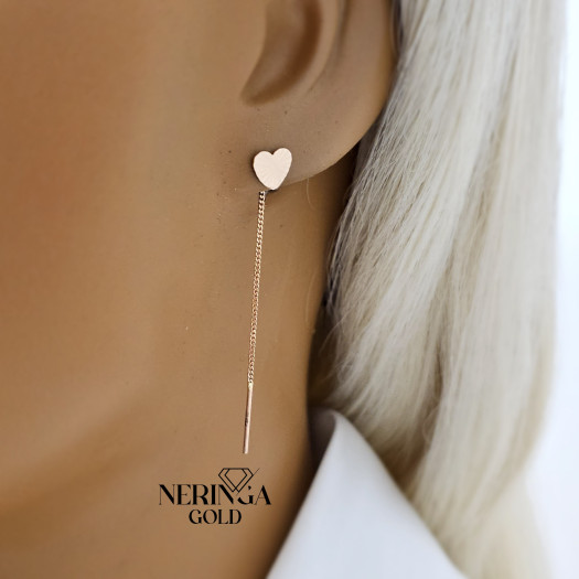 Rose gold children earrings #68054