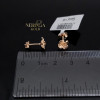 Rose gold stud earrings #68063