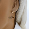 Rose gold stud earrings #68063
