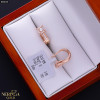 Rose gold english lock earrings #68030