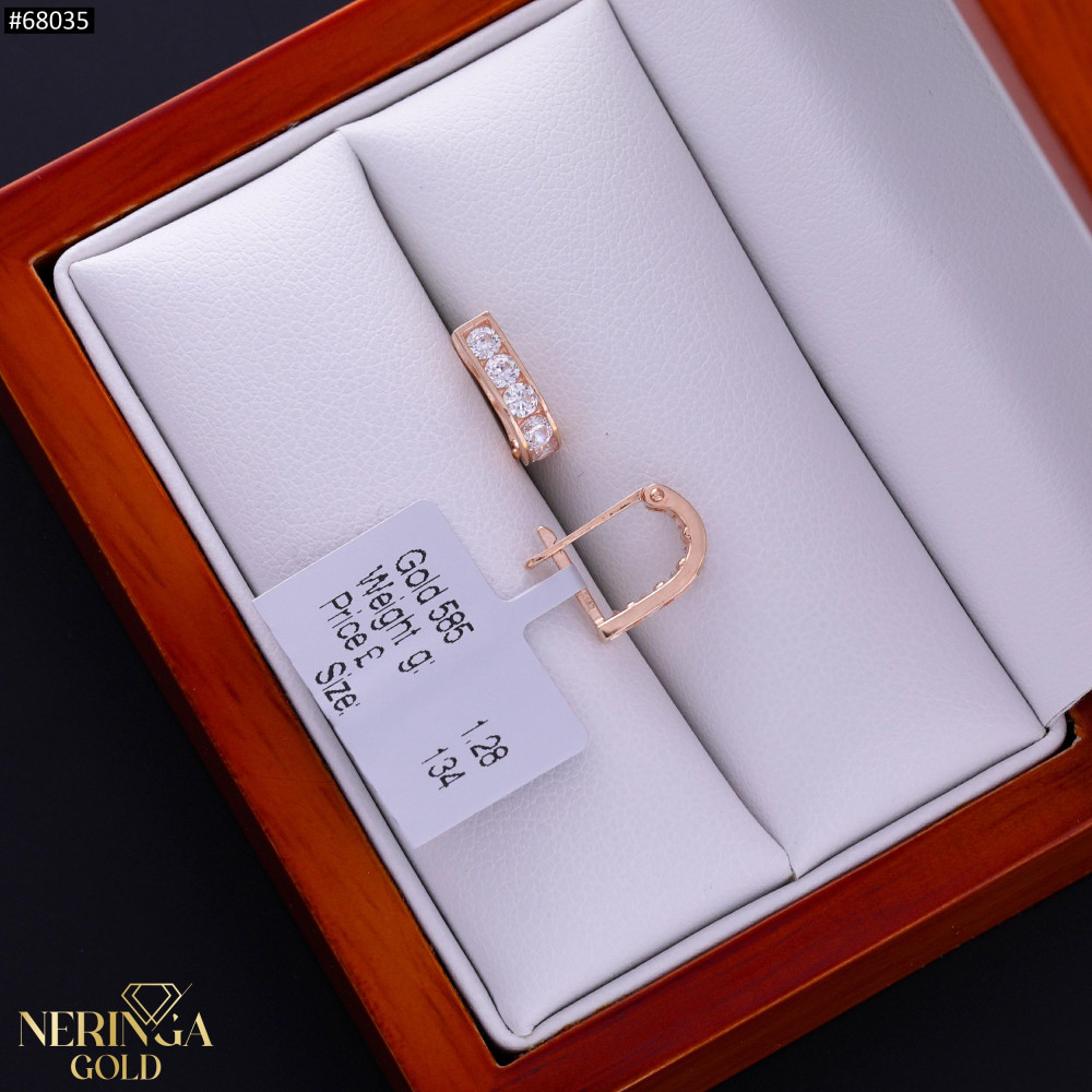 Rose gold children earrings #68035